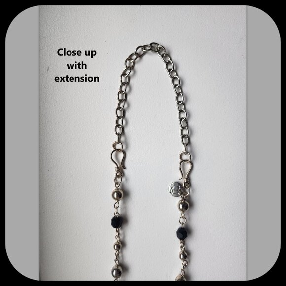 STELLA & DOT || 16” Black & Gold Necklace (3-pc) - Picture 7 of 8